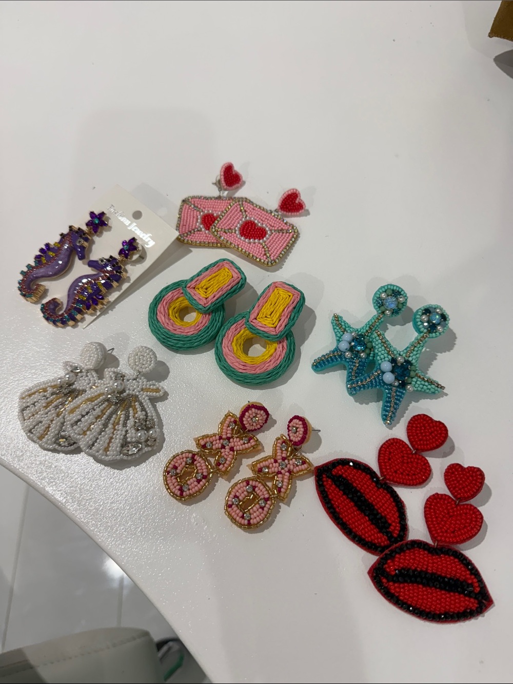 Womens statement earrings 7 pair!